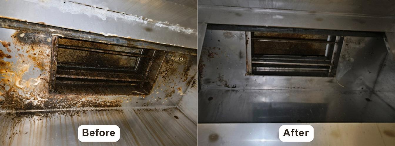 Technician working on commercial duct cleaning
